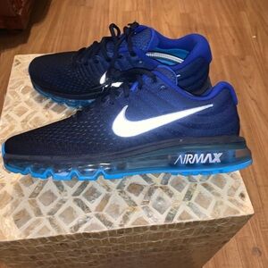 Nike Air Max 2017 Obsidian Blue Running Shoes 3m Sz 13 ✅✅